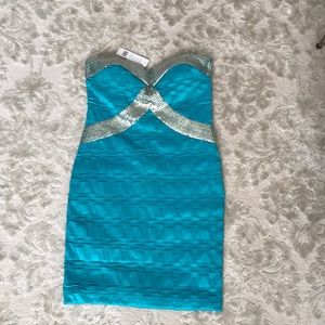 Mermaid sequined cocktail party dress size M new